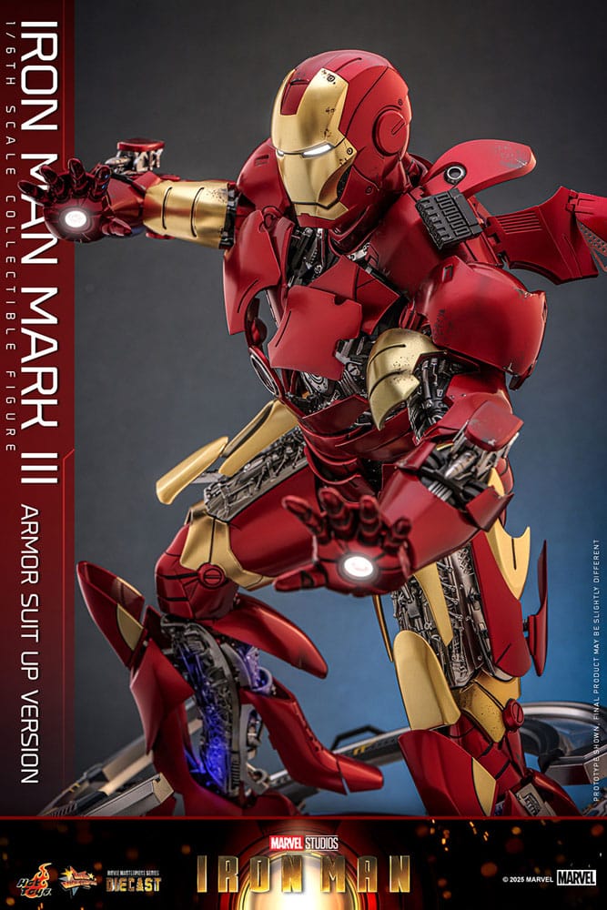 Iron Man Figura Movie Masterpiece Diecast 1/6 Iron Man Mark III (Armor Suit Up Version) 32 cm