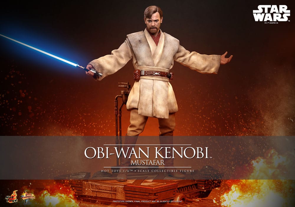 Star Wars: Episodio III - La venganza de los Sith Figura Movie Masterpiece 1/6 Obi-Wan Kenobi (Mustafar) 31 cm