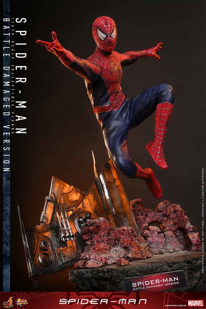 Spider-Man Figura Movie Masterpiece 1/6 Spider-Man (Battle Damaged Version) 30 cm