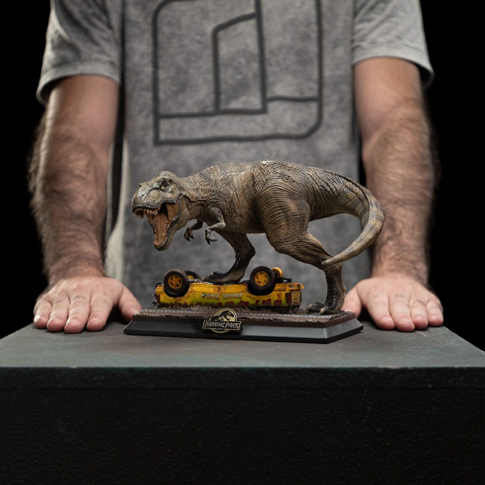 Jurassic Park Icons Estatua T-Rex Attack 15 cm