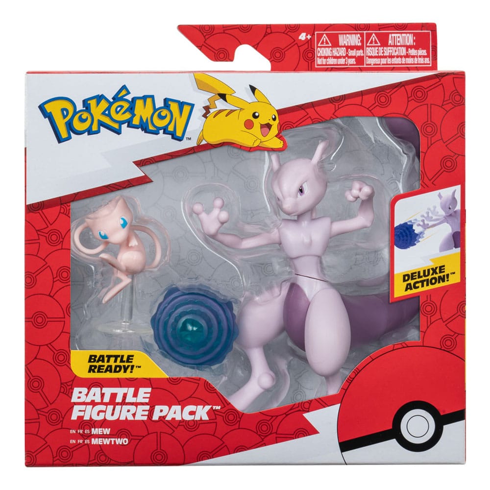 Pokémon Pack de 2 Figuras Mewtwo 10 cm & Mew 5 cm