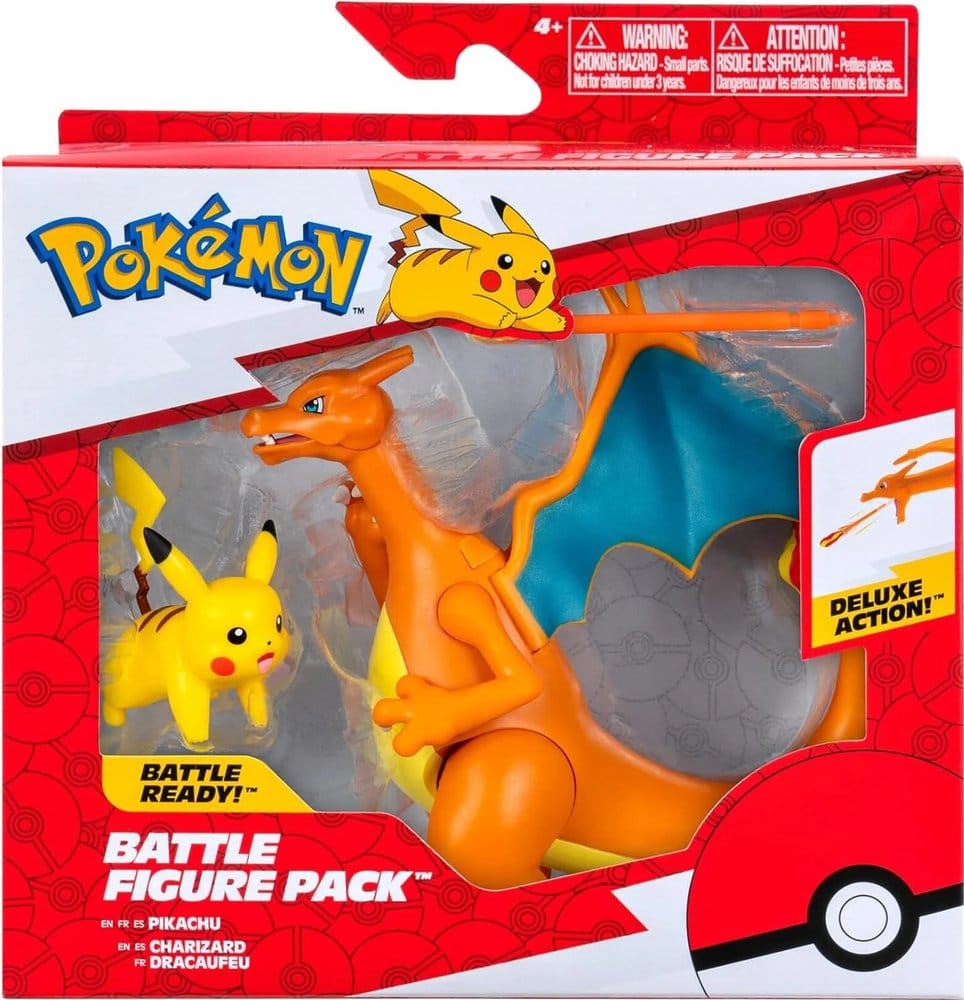 Pokémon Figuras 2-Pack Charizard 11 cm & Pikachu 5 cm
