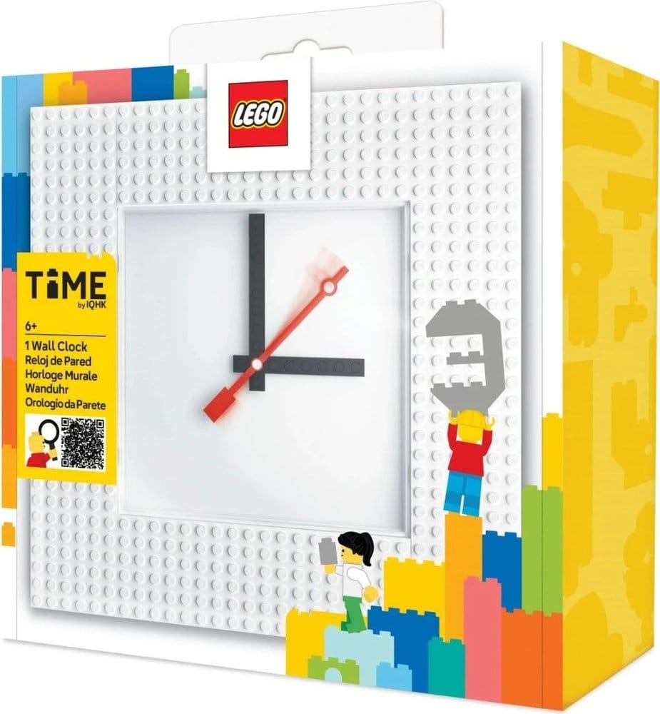Lego Reloj de Pared Time by IQHK Blanco