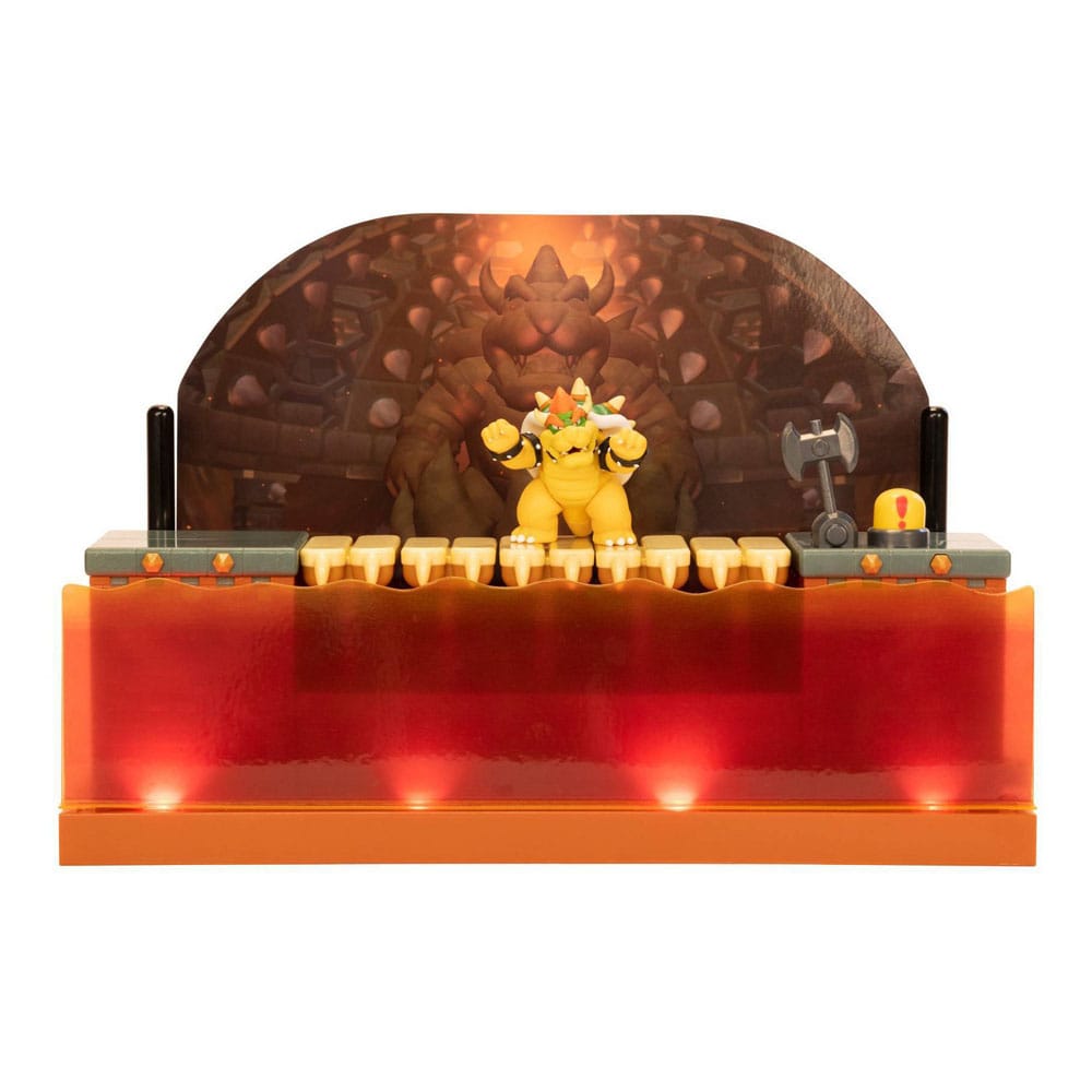 World of Nintendo Super Mario Escenario de Juego Bowser Battle Deluxe