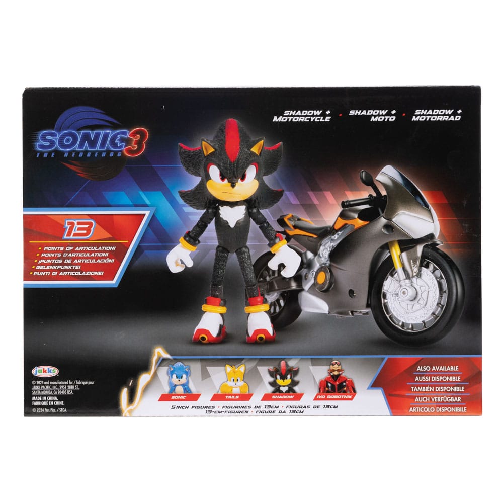 Sonic - The Hedgehog Movie 3 Figura con Vehículo 13 cm