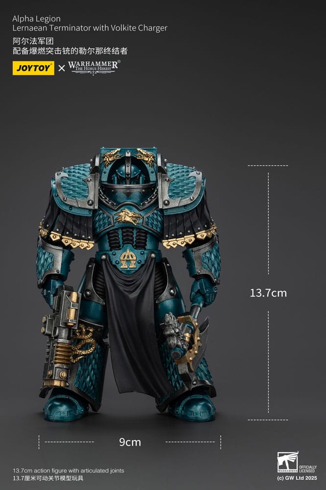 Warhammer The Horus Heresy Figura Alpha Legion Lernaean Terminator with Volkite Charger 20 cm
