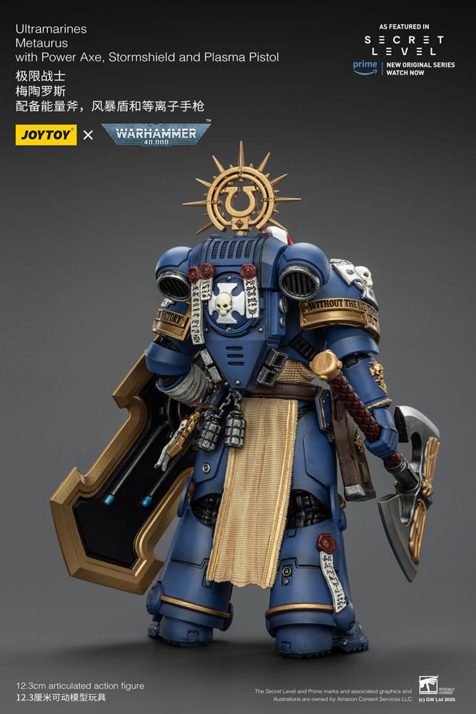 Warhammer 40,000 Figura Ultramarines Metaurus with Power Axe, Stormshield and Plasma Pistol 13 cm - Z POP Toys