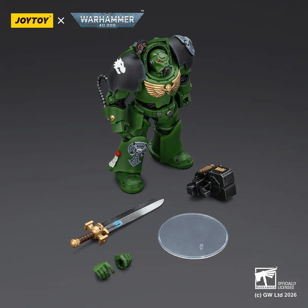 Warhammer 40,000 Figura Salamanders Terminator 1 with Power Sword and Storm Bolter 14 cm