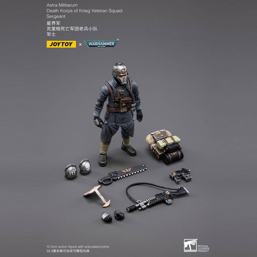 Warhammer 40k Figura 1/18 Death Korps of Krieg Veteran Squad Sergeant 10 cm
