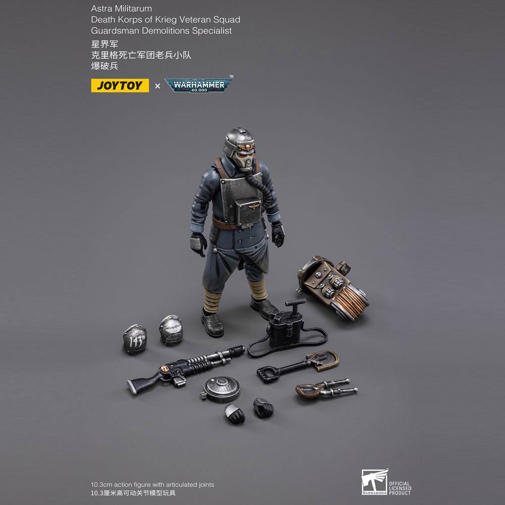 Warhammer 40k Figura 1/18 Death Korps of Krieg Veteran Squad Guardsman Demolitions Specialist 10 cm