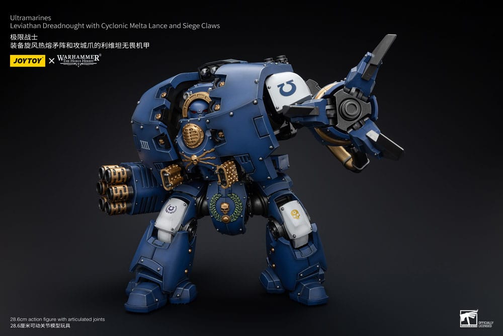 Warhammer The Horus Heresy Figura 1/18 Ultramarines Leviathan Dreadnought with Cyclonic Melta Lance And Siege Claws 29 cm 14 cm