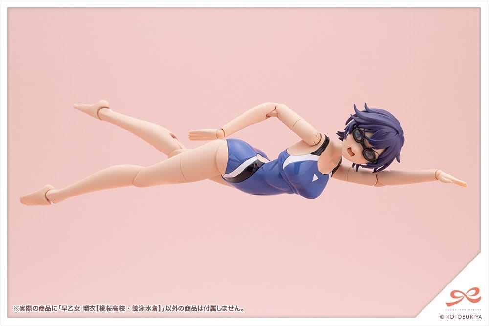 Sousaishojoteien Maqueta Plastic Model Kit 1/10 Rui Saotome Touou High School Competitive Swimsuit 16 cm