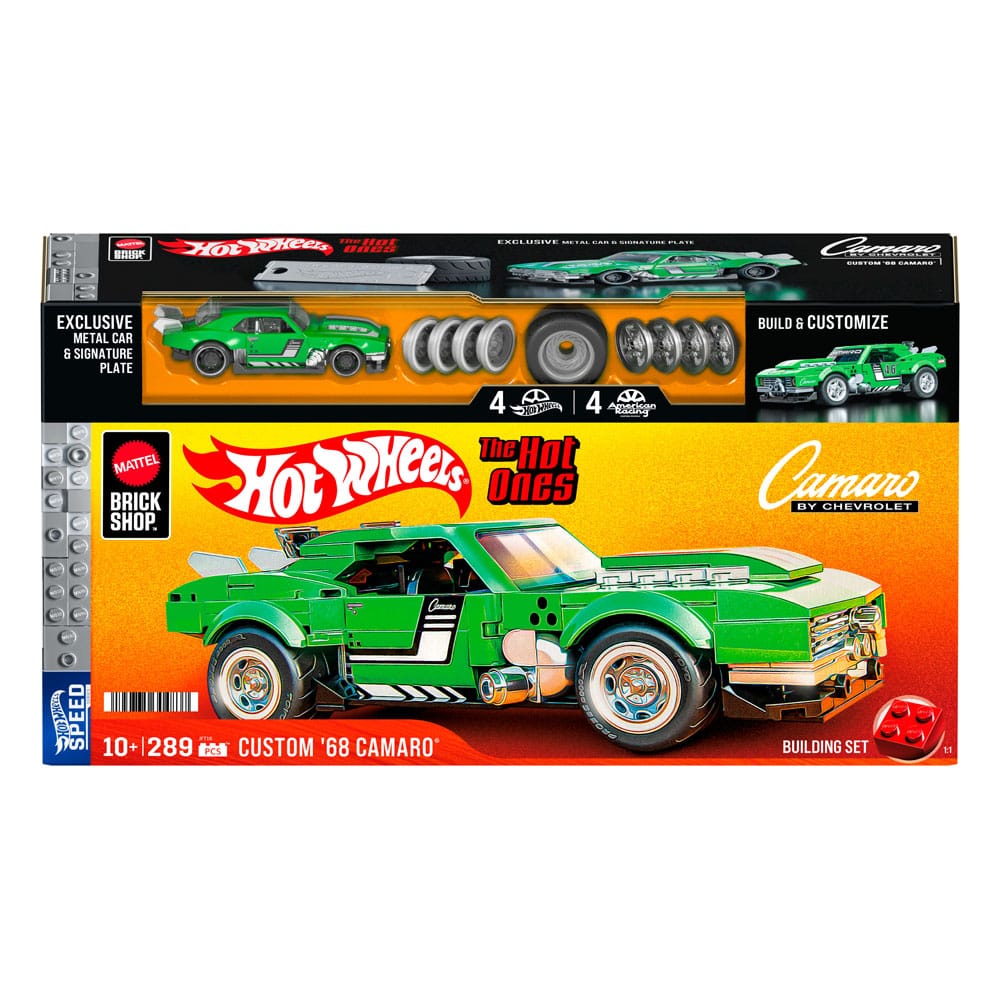 Mattel Brick Shop Kit de Construcción Hot Wheels Speed Series 1/32 Custom '68 Camaro