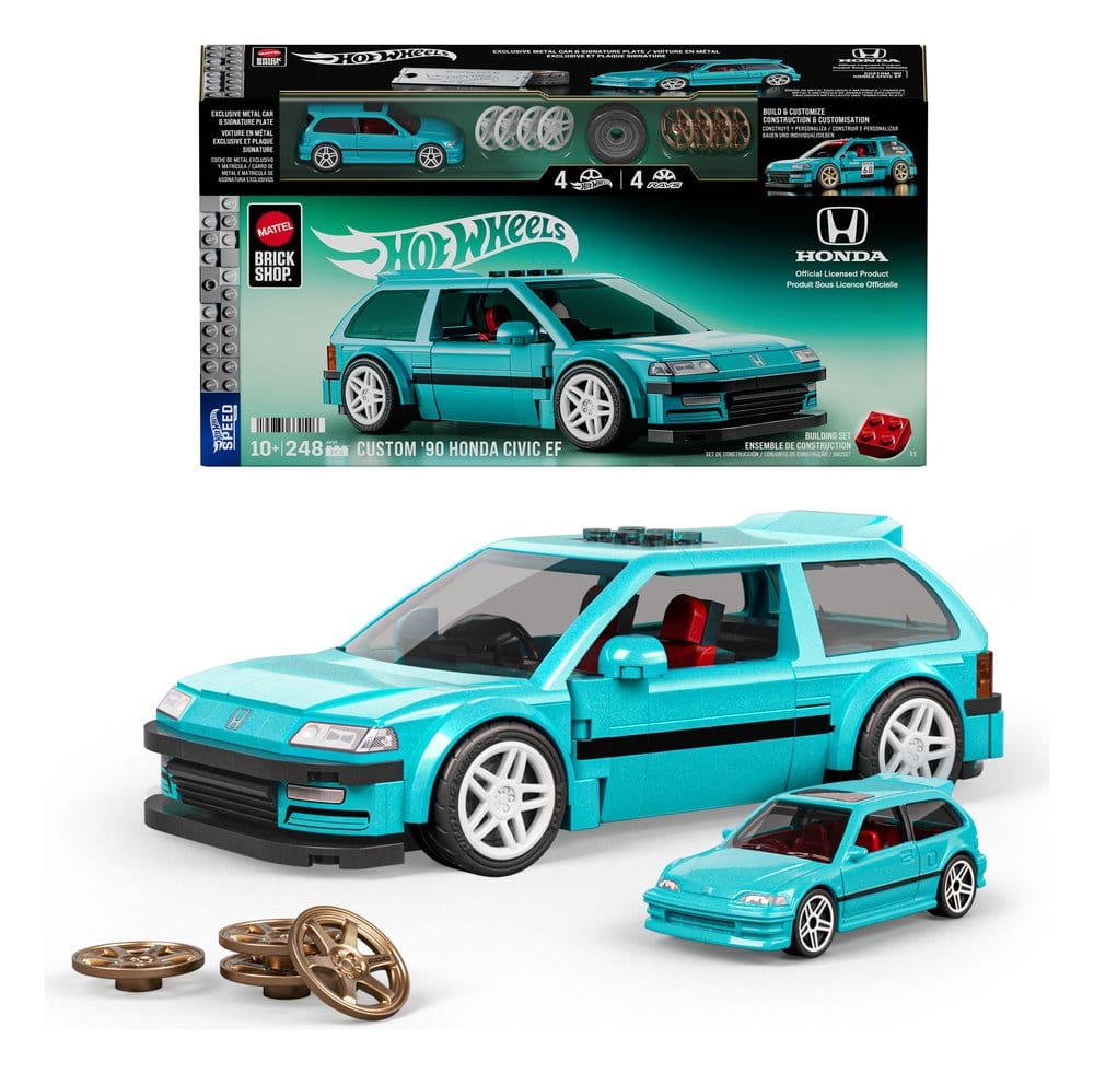 Hot Wheels Speed Series Mattel Brick Shop Kit de Construcción 1/32 Custom ’90 Honda Civic EF