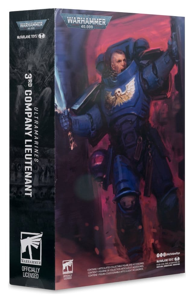 Warhammer 40,000 Total War Figura 3rd Company Lieutenant (Ultramarines) 18 cm