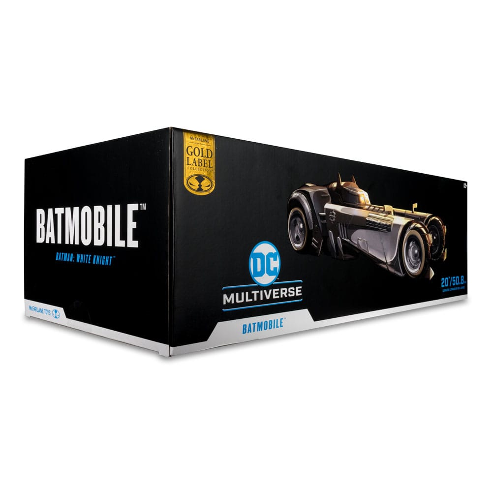DC Multiverse Vehículo White Knight Batmobile (Gold Label) 18 cm