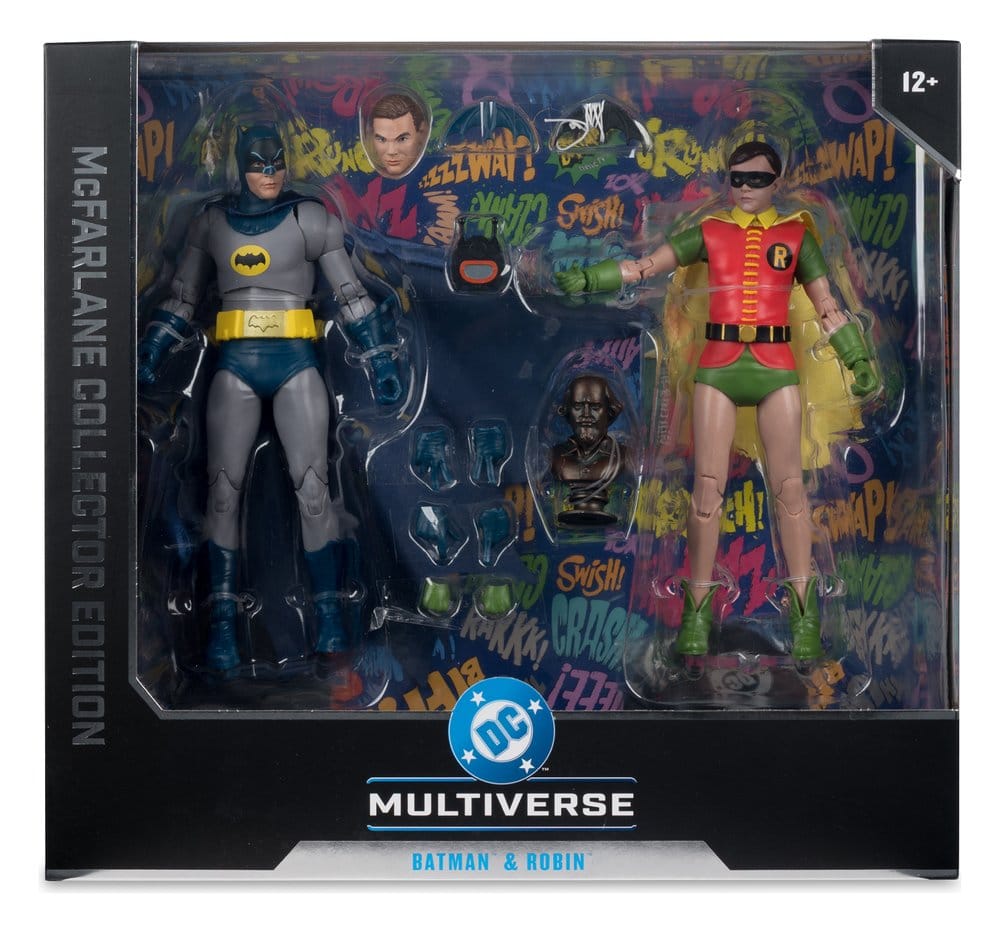Batman Classic TV Series DC Multiverse McFarlane Collector Edition pack de 2 Figuras Batman y Robin 18 cm