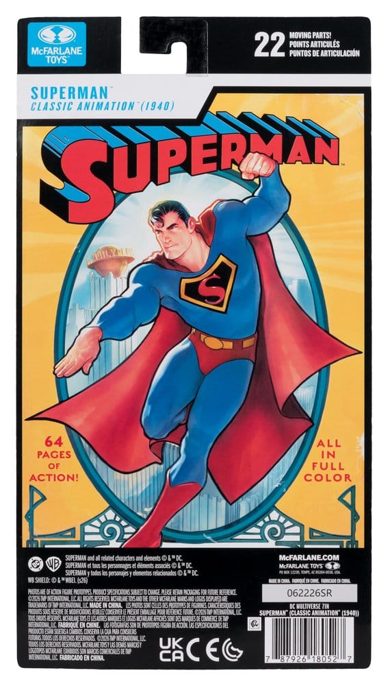 DC Multiverse Figura Superman (Classic Animation 1940) 19 cm