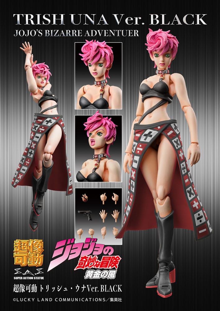 JoJo's Bizarre Adventure Part 5 Figura Super Action Chozokado Trish Una Black Ver. 15 cm