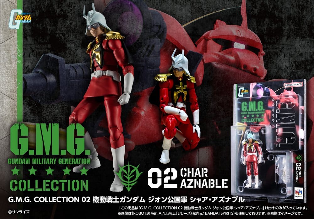 Mobile Suit Gundam G.M.G. Collection Figura de Acción 02 Principality of Zeon Char Aznable 10 cm