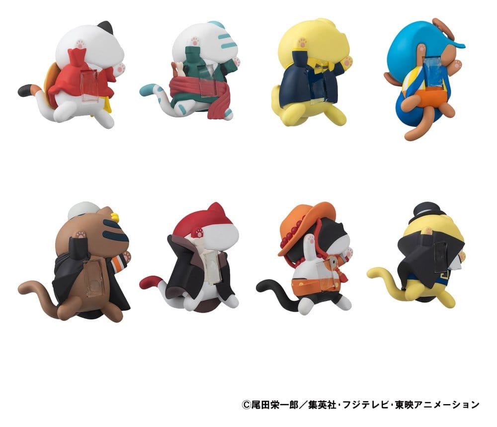 One Piece Mega Cat Project Figuras Egghead NyanPieceNyan! Stickie! 3 cm Surtido (8)