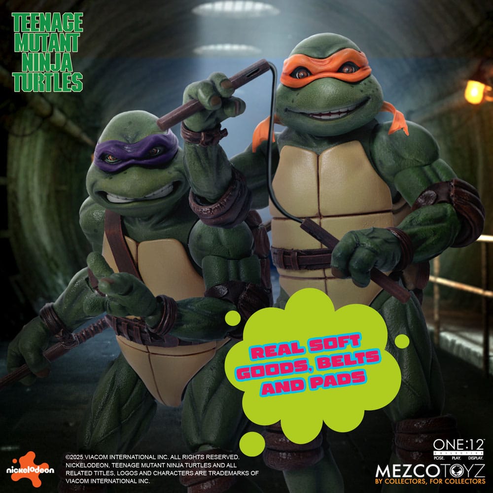 Las Tortugas Ninja box set Figuras 1/12 Teenage Mutant Ninja Turtles (1990 Movie) 15 cm