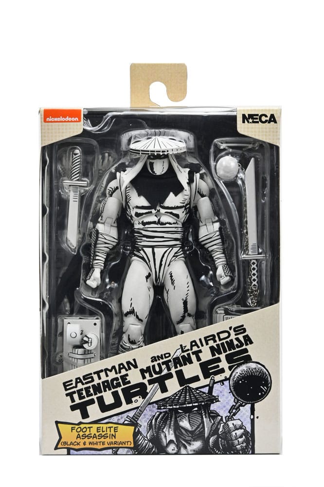 Teenage Mutant Ninja Turtles Figura Foot Assassin Black and White 18 cm