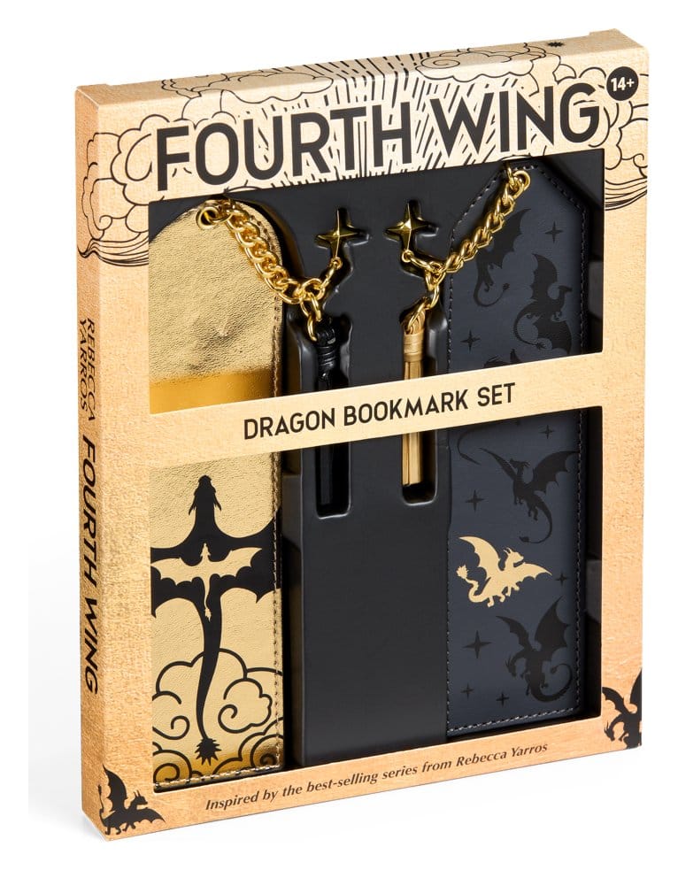 Fourth Wing Set de 2 Puntos de libros Dragon 15 cm