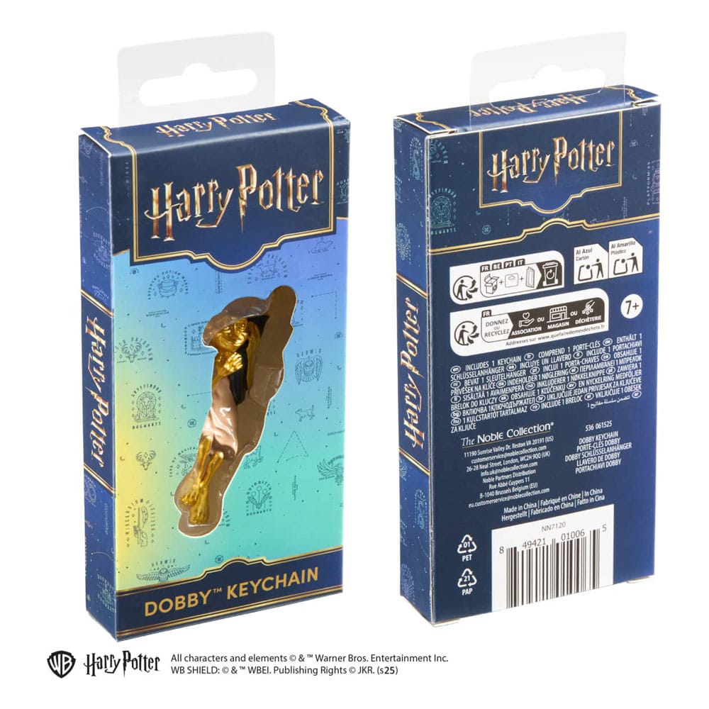 Harry Potter Llavero metálico Dobby color dorado 11 cm