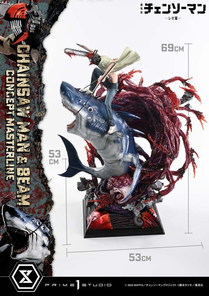 Chainsaw Man Concept Masterline Series Estatua 1/6 Chainsaw Man & Beam Bonus Version 73 cm