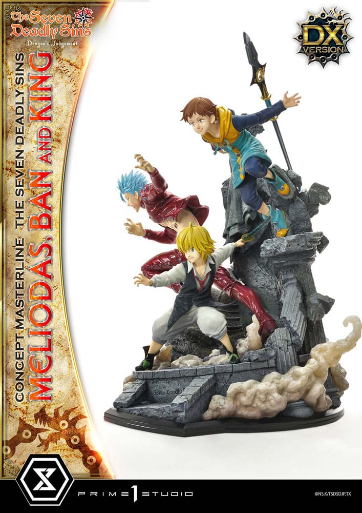 Seven Deadly Sins Concept Masterline Series Estatua Meliodas, Ban and King Deluxe Version 55 cm