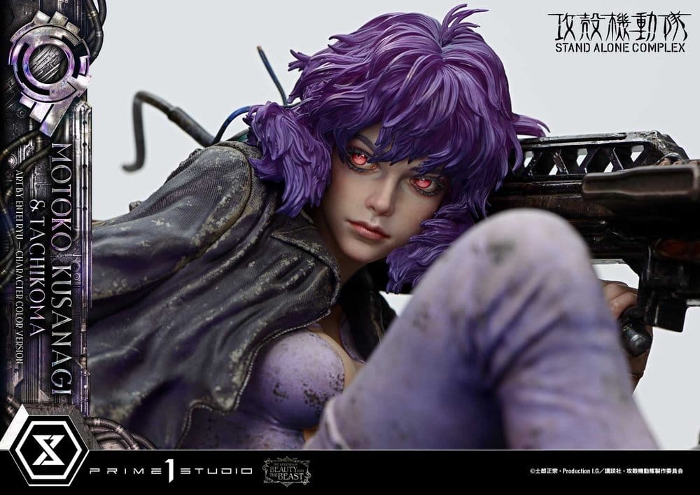 Ghost in the Shell Stand Alone Complex The Legend of Beauty and the Beast Estatua 1/4 Motoko Kusanagi & Tachikoma Character color Art by Entei Ryu 53 cm