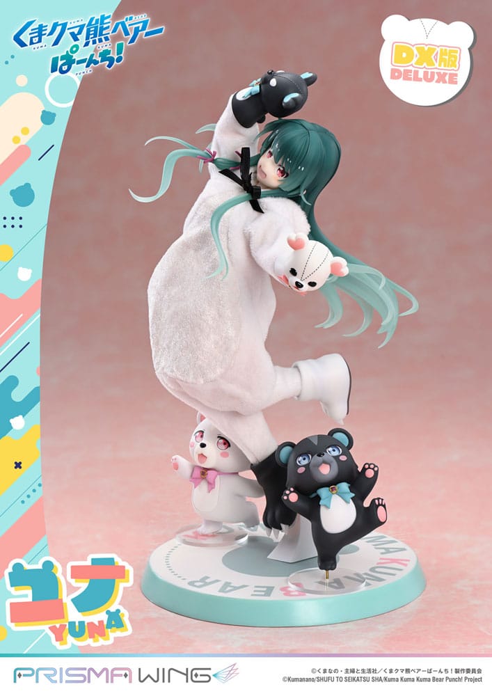 Kuma Kuma Kuma Bear Punch! Estatua PVC 1/7 Prisma Wing Yuna Deluxe Version 28 cm