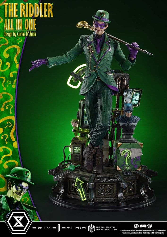 DC Comics Real Elite Masterline Series Estatua 1/3 The Riddler All In One (Design by Carlos D'Anda) 74 cm