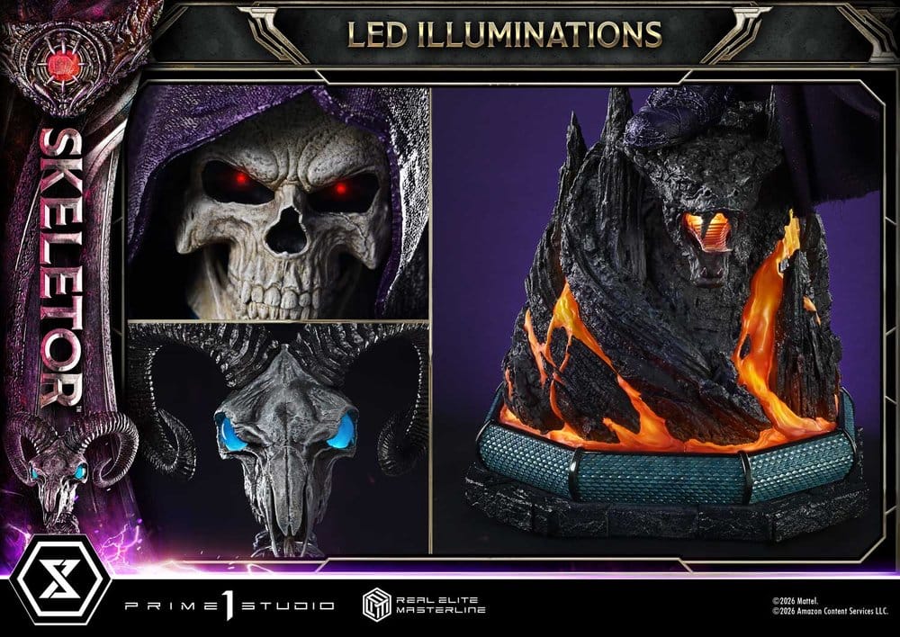 Masters del Universo (2026 Film) Real Elite Masterline Series Estatua 1/3 Skeletor 95 cm