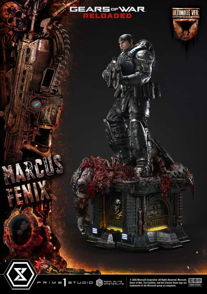 Gears of War: Reloaded Estatua Real Elite Masterline Series 1/3 Marcus Fenix Ultimate Version 97 cm