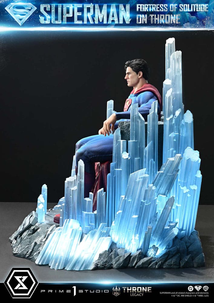 DC Comics Estatua 1/4 Throne Legacy Collection Superman Fortress of Solitude on Throne (Design by Gabriele Dell'Otto) 52 cm