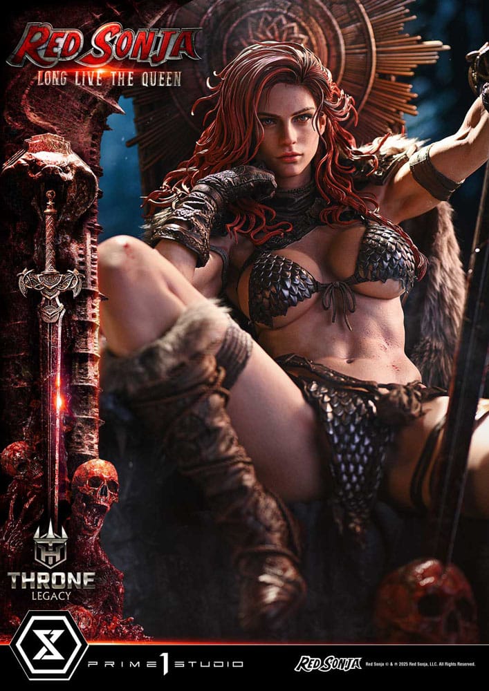 Red Sonja Estatua 1/3 Throne Legacy Collection Red Sonja: Long Live the Queen 77 cm