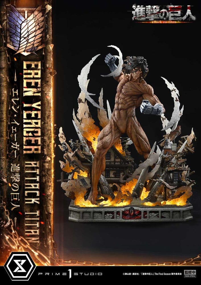 Ataque a los Titanes (TV animation) Ultimate Diorama Masterline Estatua Eren Yeager Attack Titan 81 cm