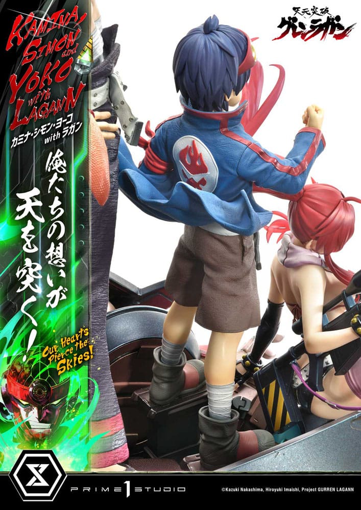 Gurren Lagann Estatua Ultimate Premium Masterline Series 1/4 Kamina, Simon & Yoko with Lagann Deluxe Version 97 cm