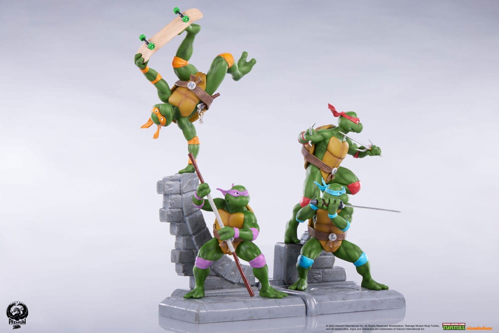 Tortugas Ninja Pack de 4 Estatua PVC Sabretooth (Classic Edition) 20 cm