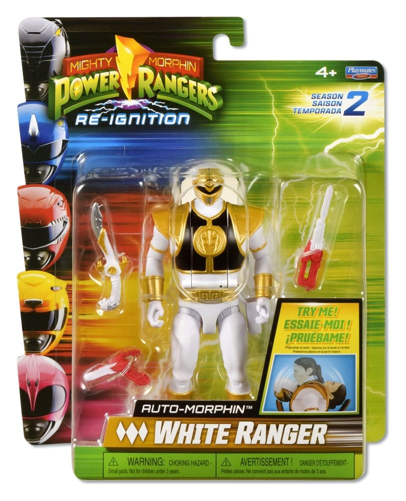 Power Rangers Auto-Morphin Figura White Ranger 15 cm