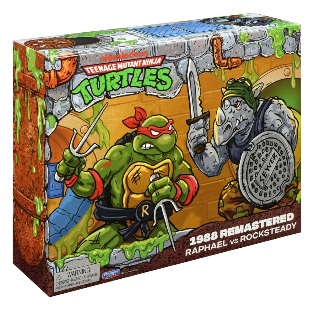 Las Tortugas Ninja: Remastered Figuras Raphael vs. Rocksteady