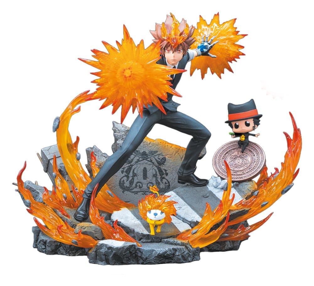 Reborn Resin Estatua 1/6 Tsuna, Reborn & Natsu 37 cm