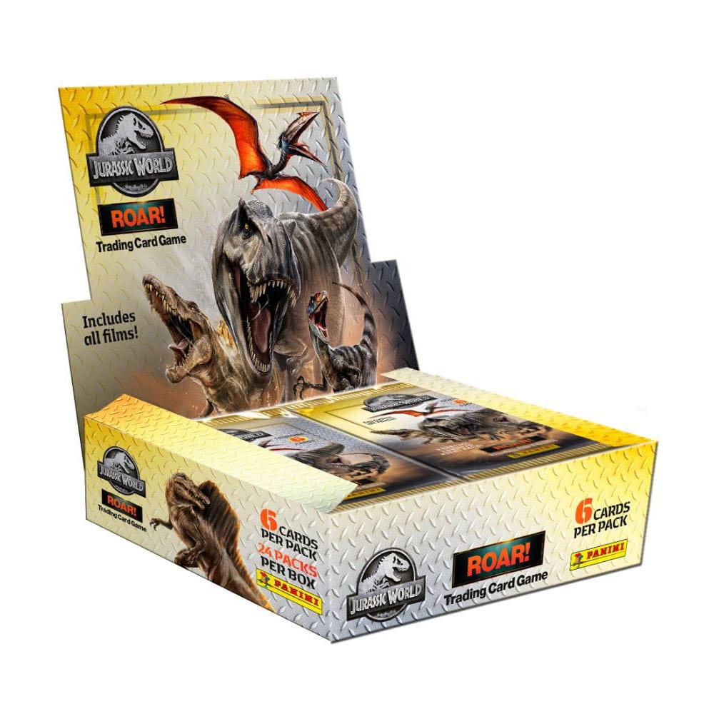 Jurassic World Roar Cartas Coleccionables Flow Packs Expositor (24)