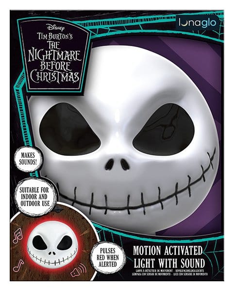 Pesadilla antes de Navidad Lámpara Máscara de Jack Skellington con sensor de movimiento 23 cm