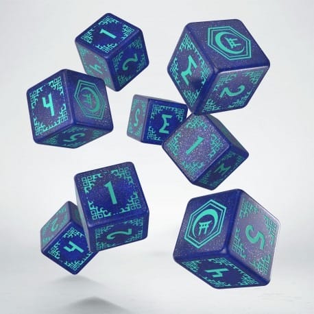 Shadow Scar Set de 8 Dados Essential Blue & Turquoise