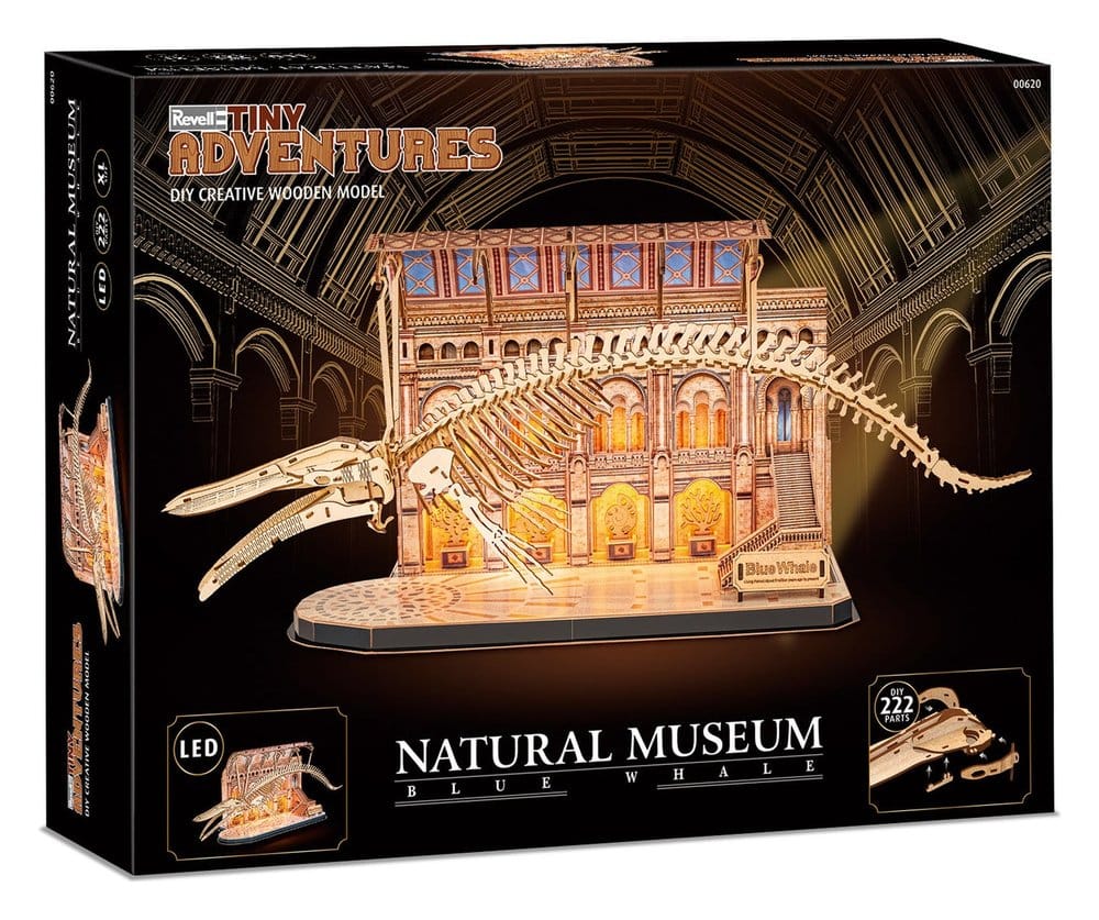 Revell Tiny Adventures Natural Museum Puzzle 3D de Madera Blue Whale 61 cm