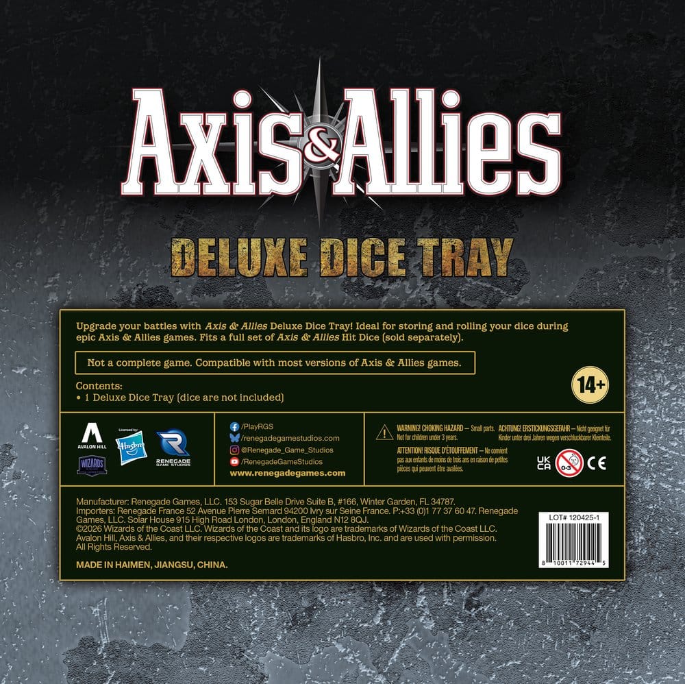 Axis & Allies Bandeja de dados Deluxe *Edición Inglés*