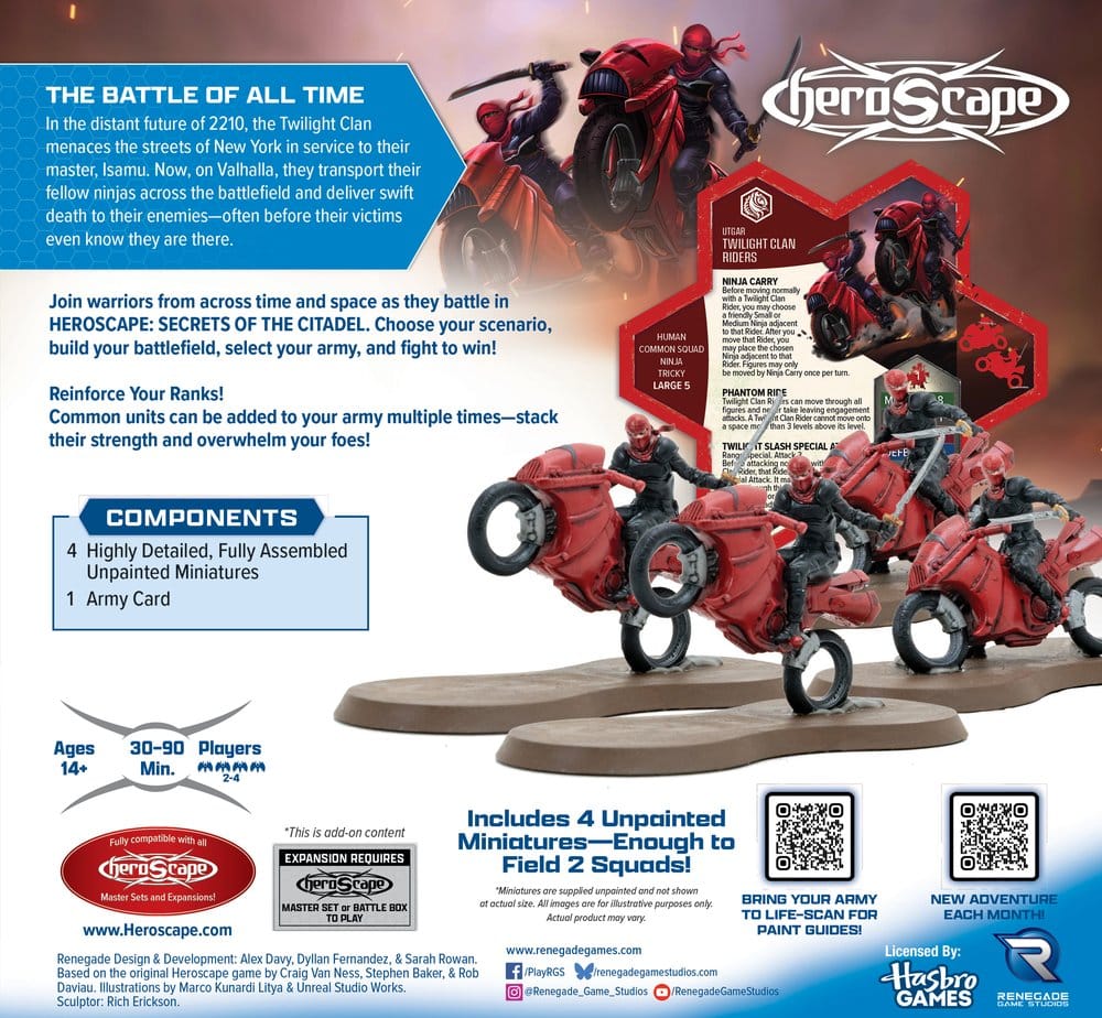 Heroscape Juego de Mesa Expansión de Ejército Twilight Clan Riders *Edición Inglés*